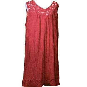 ZAC & RACHEL Woman Tunic Shift Dress Plus SZ 2XL Lace  Fairy Whimsy‎